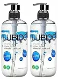 Lubido Original Gleitgel auf Wasserbasis ohne Parabene - Jumbo 500ml (2er Pack)