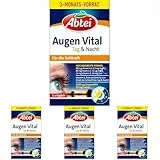 Abtei Augen Vital Tag und Nacht – Zum Erhalt der Sehkraft – Hochdosiert, Glutenfrei, Laktosefrei – Vorratspackung – 90 Kapseln für 3 Monate (Packung mit 4)