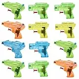 12 Stück Wasserpistole Klein für Kinder, Mini Wasserspritzpistole Set Transparent für Sommer Pool Party & Garten, Kleine Wasserpistolen Spielzeug als Mitbringsel Kindergeburtstag Gastgeschenke