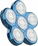 Kibiy 6D Ersarzkopf für Glatzen Rasierer Herren elektrisch, mit 6 Doppelring & selbstschärfende, IPX7 Wasserdicht