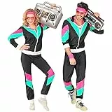 W WIDMANN MILANO Party Fashion - Kostüm Trainingsanzug, 80er Jahre Outfit, Jogginganzug, Bad Taste Outfit, Faschingskostüme