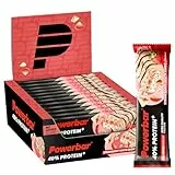 Powerbar - 40% Protein+Crisp - Strawberry White Choc - 12x40g - High Protein Riegel - zuckerarm