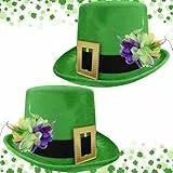 Bdecoll 2 pack of St. Patricks Party Hut grün Irish Kostüm Zubehör Für Saint Patrick Day,Karneval Fasching Rosenmontag Kostümparty