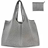 FenFang Einkaufstasche Faltbar Groß, Einkaufsbeutel Stoff Wiederverwendbare, Mehrwegtasche Umweltfreundlich Faltbare Tasche Leichte Schnelltrocknend für Einkauf Reise Ausflug, 56 X 67 cm (Weiß)