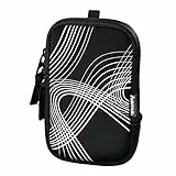 Hama Fancy Neoprene Whirl kompakten Gehäuse schwarz, weiß Kompakte Tasche (Box, Universal, schwarz, weiß)