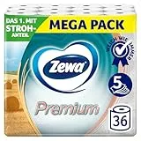 ZEWA Premium Toilettenpapier, 6 x 6 (36) Rollen á 110 Blatt 5-lagig