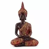pajoma Deko-Buddha, meditierend, Skulptur mit rot/goldener Robe