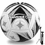 Senston Fußball Größe 5 – Offizielles Spielgewicht – Für Junge und Erwachsene Fußballspieler – Inklusive Luftpumpe