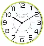 Unilux Wanduhr pop 28,5cm in grün, großes Ziffernblatt, ohne Ticken