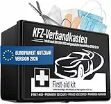 HELDENWERK Auto Verbandskasten 2026 europaweit einsetzbar & geprüft (StVO konform) - KFZ Erste-Hilfe-Set Verbandskasten DIN 13164 zertifiziert - PKW Verbandkasten Tasche, Erste Hilfe Kasten