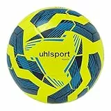 uhlsport Player Fußball Fussball Ball für Erwachsene - Größe 5, Fluo gelb/Marine/Cyan