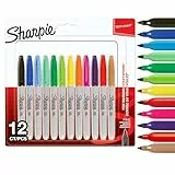 Sharpie Permanent Marker | Marker Stifte mit feiner Spitze | gemischte Farben | 12 Stück Market Set