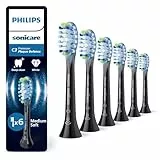 Philips Sonicare C3 Premium Plaque Defense, Original Ersatzbürstenköpfe, Schwarz, 6er-Pack, HX9046/88