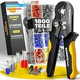 SCHMITZ.Tools Crimpzange mit 1.800 Aderendhülsen Set - Für saubere Crimps wie vom Fachmann - Selbsteinstellend [0,25–10mm²] - Zuverlässig & Präzise - Geprüfte Zange, die du wirklich brauchst