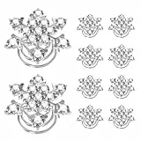 Lurrose Haarspangen, Spiral-Haarspangen, Schneeflocke, Kristall, Haarschmuck für Damen, Brautjungfer, ädchen, Braut, 10 Stück