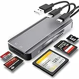 5-in-1-Multispeicherkartenleser, SD/TF/CF/MS/M2/Micro SD-Kartenleser für Phone/Pad USB-C- und USB-A-Geräte, Keine Anwendung erforderlich, Plug and Play