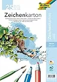 folia 8600/25 - Zeichenkarton, 200 g/qm, DIN A4, 25 Blatt, weiß - Zeichenpapier für vielfältige kreative Ideen