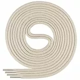 Di Ficchiano gewachste runde Schnürsenkel, Schuhband, Laces, Durchmesser 2-4 mm für Businessschuhe, Anzugschuhe und Lederschuhe Farbe: light.beige Länge: 120cm