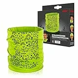 reer MyBuddyGuard Multifunktionsschal für Kinder, fluoreszierendes Gelb mit reflektierender Bedruckung, Schlauchtuch