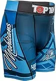 TOP TEN MMA Unisex – Erwachsene 1880-6190 Shorts für Fußball-Fans, Blau, XL