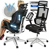 VALKENSTOL M7 Bürostuhl Ergonomisch mit Adaptiver Lordosenstütze Chefsessel Ergonomischer Bürostuhl als Home Office Ergonomic Chair Bürostühle Schreibtisch Stuhl Desk Chair