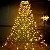 Withosent Lichterkette Weihnachtsbaum, 16 Stränge 2M 400LED Christbaumbeleuchtung mit Ring, Lichterkette IP44 Wasserdicht Timer 8Modi Christbaumbeleuchtung für Weihnachtsdeko Außen Innen-Warmweiß