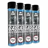 AABCOOLING Reinigungsspray 4 x 750ml, Druckluft aus der Dose, Für die Reinigung von Multimedia- und Bürogeräte, Tastatur, PC, Keyboard, Bildschirmen, Spielekonsolen, Kopierer, Air Duster, Reiniger