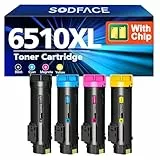 SODFACE 6510 6515 6510XL Toner kompatibel für XEROX 6510 6515 WorkCentre 6515DN 6515DNI 6515N 6515 DN DNI Phaser 6510DN 6510DNI 6510N 6515DNW 6515NW (Schwarz, Cyan, Mag, Gelb enta, 4er-Pack)