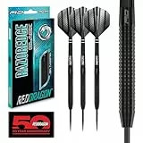 RED DRAGON Darts Razor Edge Schwarz Dartpfeile – 85% Wolfram Steeldarts | 20g, 22g, 23g, 24g, 26g, 28g | Profi Dart Set mit Flights & Schäften