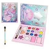 Aomig Kinderschminke 18 Farben Make up Set Mädchen Spielzeug Waschbares, Sicheres und Ungiftiges Schminkset, Geeignet für Halloween Weihnachten, Geburtstag, Karneval Geschenke für Kinder über 4 Jahre