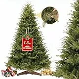 STANBOW Künstlicher Weihnachtsbaum Künstlich 150cm - Flammhemmendes Material PVC+PE, Naturgetreu, Dichte Zweige, Christmas Tree mit Holzständer