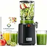 LINKChef Entsafter Slow Juicer, 130 mm große Öffnung, Entsafter Gemüse und Obst, 1,8 L Kapazität, 250W Elektrischer Juicer mit Rücklauffunktion, Leise, Einfache Montage, Leicht zu Reinigen, BPA-frei