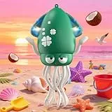 SWTOIPIG Interaktives Krakenspielzeug, tanzender Kraken mit LED-Beleuchtung,Musik,intelligenter Hindernisvermeidung und Angelrute,Babyspielzeug für die Bauchlage, Musikspielzeug für Babys (Himmelblau)