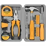 Hi-Spec 24-tlg. Haushaltswerkzeug-Set für Frauen – Kompakter Kleiner Werkzeugkoffer gefüllt mit Hammer – Ideal Kleines Werkzeugset für WG-Zimmer und Unterwegs