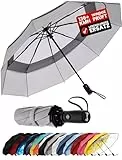 Repel Regenschirm Klein, Sturmfest, Kompakter, Robuster Taschenschirm Automatik, Sturmfest, Reise Regenschirm, Leichtes, Starkes Fiberglasgestell, Wasserdicht - Für Rucksack & Handtasche