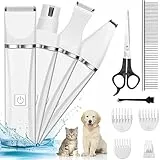 EUJAM Dog Hair Clipper Machine 4 in 1 IPX7 Washable Dog Hair Clippers Professional Dog Peeling Machine Paw Trimmer for Shaving Small Areas Such as Paws, Eyes, Ears, Face, Legs