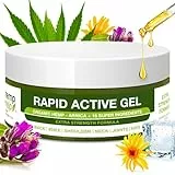 EXTRA STARK Hanf-Aktivgel Hanfsalbe 200ml – Hochdosiertes Hanf Gel – Beruhigt Gelenke und Muskeln, Füße, Knie, Nacken, Schultern, Rücken & Muskelkater