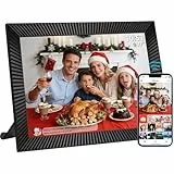 FRAMEO Digitaler Bilderrahmen 10,1 Zoll WiFi – Elektronischer Bilderrahmen mit 32 GB Speicher, 1280x800 IPS Touchscreen, Bewegungssensor & Auto-Rotation, Sofortiges Foto-/Video-Teilen per FRAMEO App