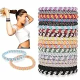 18 Stück Haargummi Damen Geflochtener Boho Haargummis Mädchen Boho Elastische Flechten Haargummis Für Frauen Kein Schaden Haarbänder Armbänder Pferdeschwanz Inhaber Für Langes Dickes Haar