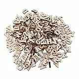 Artibetter 200 Holzbuchstaben, Holzbuchstaben, Verzierung für Kunst, Handwerk, DIY-Dekoration, Displays, 15 mm