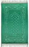 Greatfool Muslimischer Gebetsteppich für Islamische Gebetsteppich – Muslimischer Gebetsteppich dick und bequem für Damen und Herren Muslim - Gebetsteppich Islam - Grün