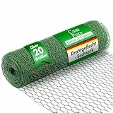 casa pura Maschendrahtzaun für Garten, Balkon und Kleintiere | Drahtzaun aus Sechseckdrahtgeflecht mit Maschenweite 13 mm | grün beschichtet | viele Größen | 50cm x 25m