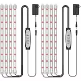 COKOLILA 2er-Pack 4 Stäbe Pflanzenlichtstreifen, Pflanzenlampe Vollspektrum, Pflanzenlicht mit Auto ON/Off Timer 6/12/18H, 3 Lichter Modi, 5 verstellbare, Pflanzenleuchte für Zimmerpflanzen