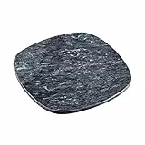 Kesper 38410 | Servierplatte aus massivem Marmor 25 x 25 x 1 cm grau poliert Buffetplatte