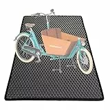 EVA Drive Premium Schutzmatte für Bakfiets Short | Passgenaue Lastenrad Fußmatte | Rutschfester Bodenmatte Teppich | Lastenrad Zubehör | Pflegeleicht & Umweltfreundlich | mit Einfassung | Schwarz