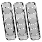 Magnetische Schale- 3 Stücke, 226x65mm Edelstahl Magnetische werkzeugschale, Halten von Werkzeug, Schrauben, Bohrer und Nägel, Hochleistungsmagnet, Verdicktes Magnetische schale