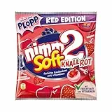 nimm2 soft Knallrot – 1 x 240 g – Gefüllte Kaubonbons mit Fruchtsaft und Vitaminen