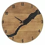SkyNature Wanduhr Große, Bauernhaus Dekorative Vintage Wanduhren mit Arabisch Ziffern, Leise Ohne Tickgeräusche XXL Uhr, Holz Wanduhr für Wohnzimmer, Küche, Schlafzimmer, Büro - 47cm