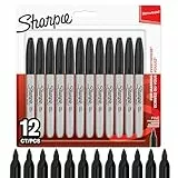 Sharpie Permanent Marker | Marker Stifte mit feiner Spitze | schwarze Tinte | 12 Stück Market Set