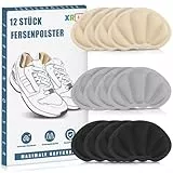 6 Paar Fersenpolster, Fersenschutz Fersenkissen Selbstklebend Fersenschutzpolster gegen Reibung Fersenpads Antirutsch Einlagen für Männer Frauen(Grau&Schwarz&Hautfarben)